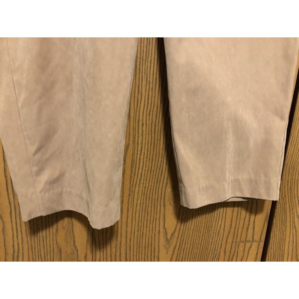 Alfred Dunner Pants Womens Size 18W Brown Faux Seude Lined 27" Inseam - Picture 4 of 10